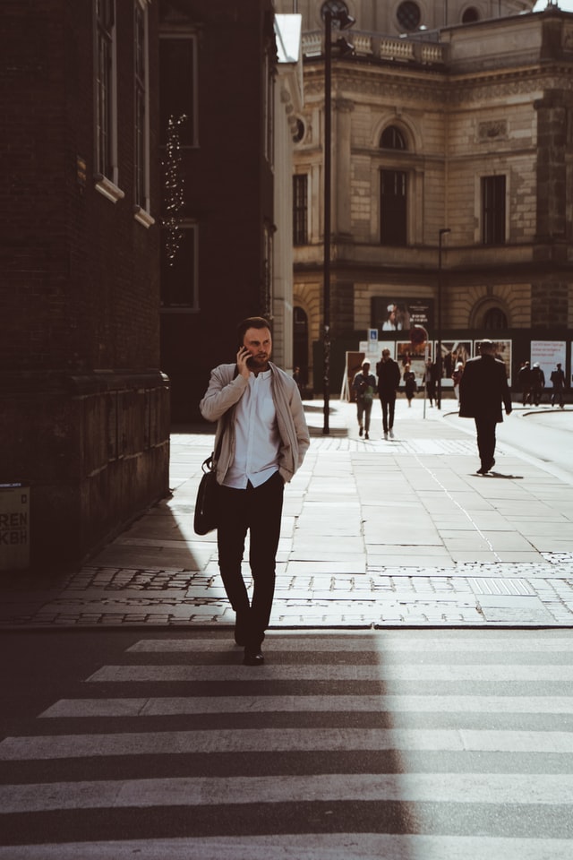 Man Crossing Street